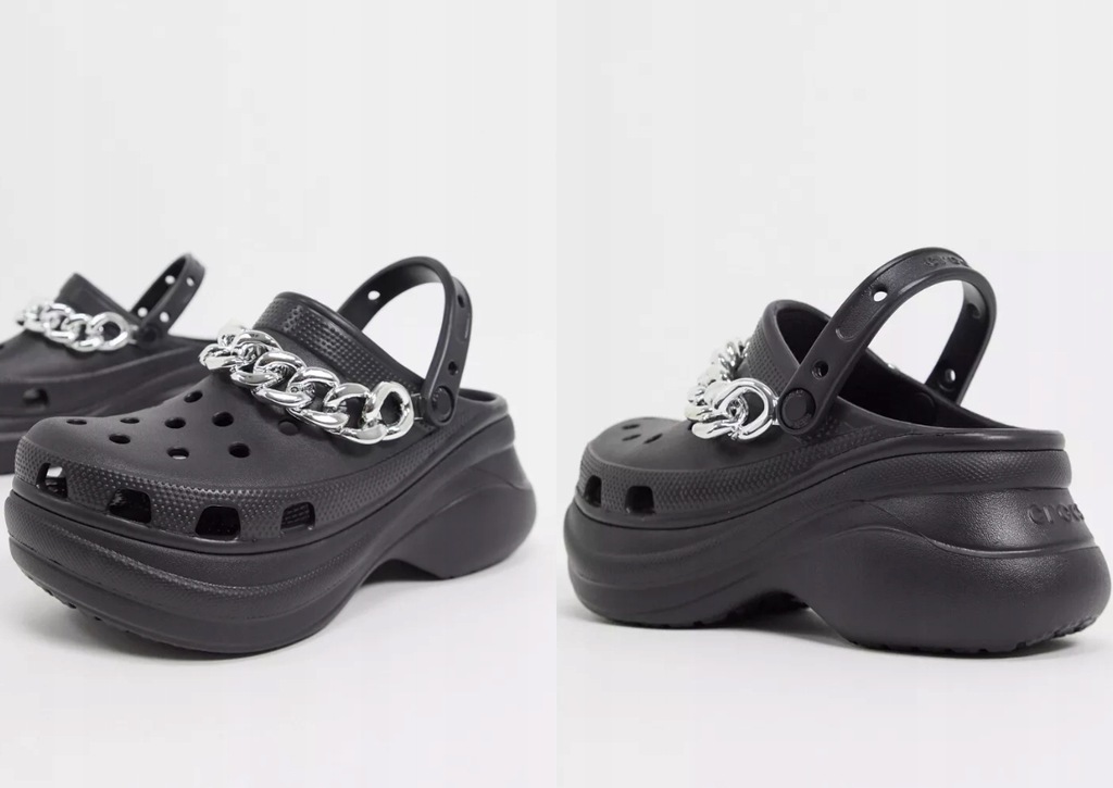 CROCS BUTY NA PLATFORMIE Z ŁAŃCUCHEM 37-38