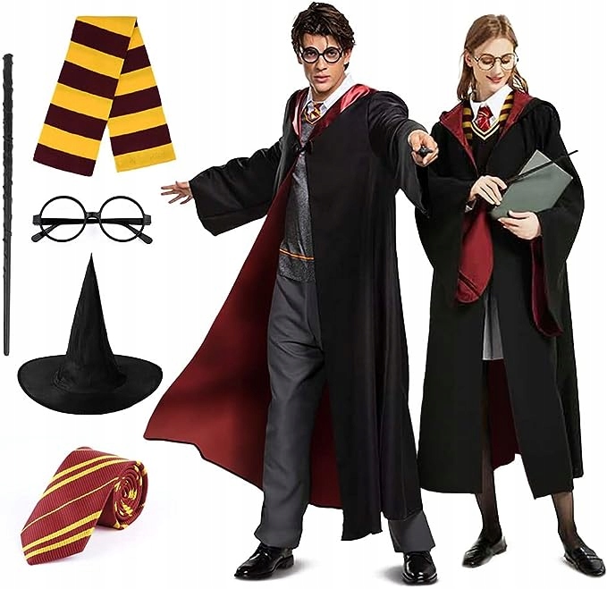 Strój hermiona kostium Harry Potter zestaw 6 elementów, rozmiar L