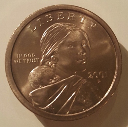 USA -2001- 1 Dollar INDIANKA Native Am.Sacagawea P