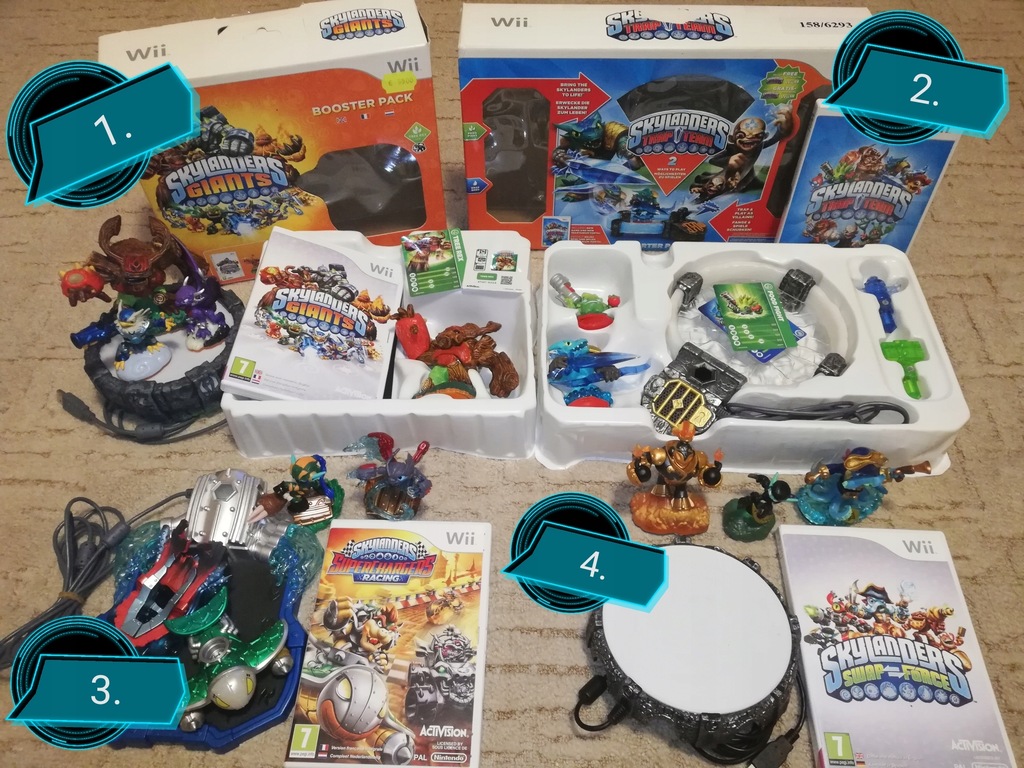 WII SKYLANDERS MEGA KOLEKCJA 4 ZESTAWY 41 FIGURKI