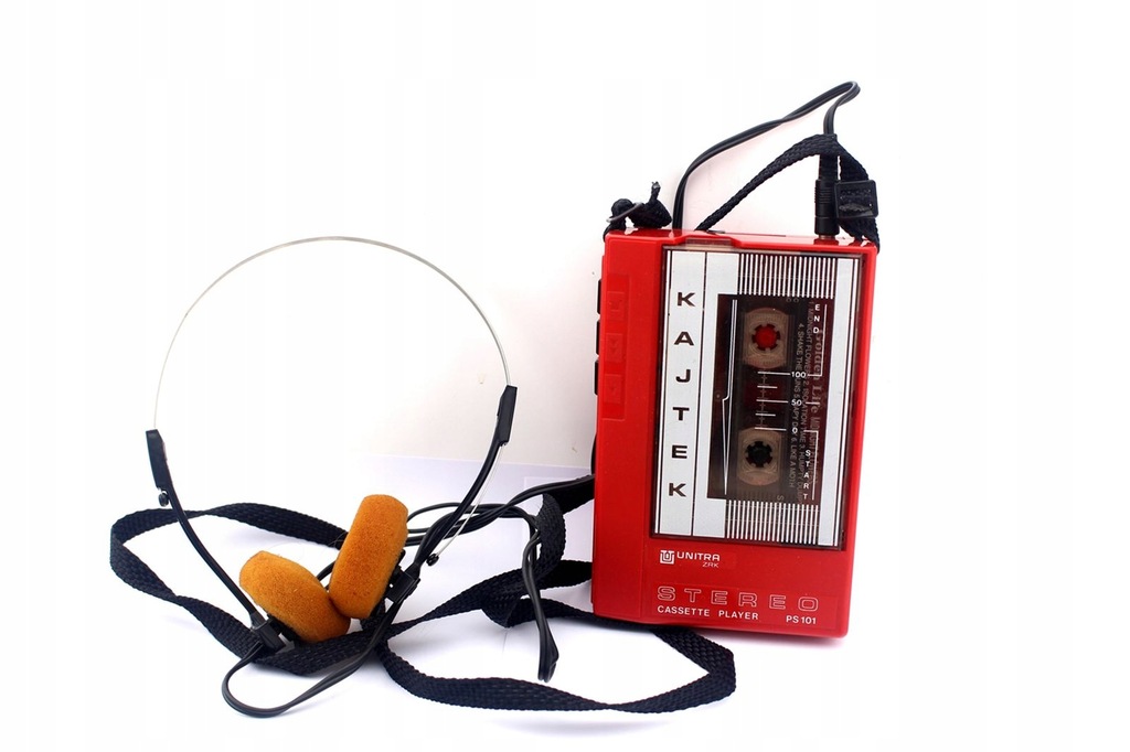 Walkman UNITRA Kajtek PS 101 Słuchawki Czerwony