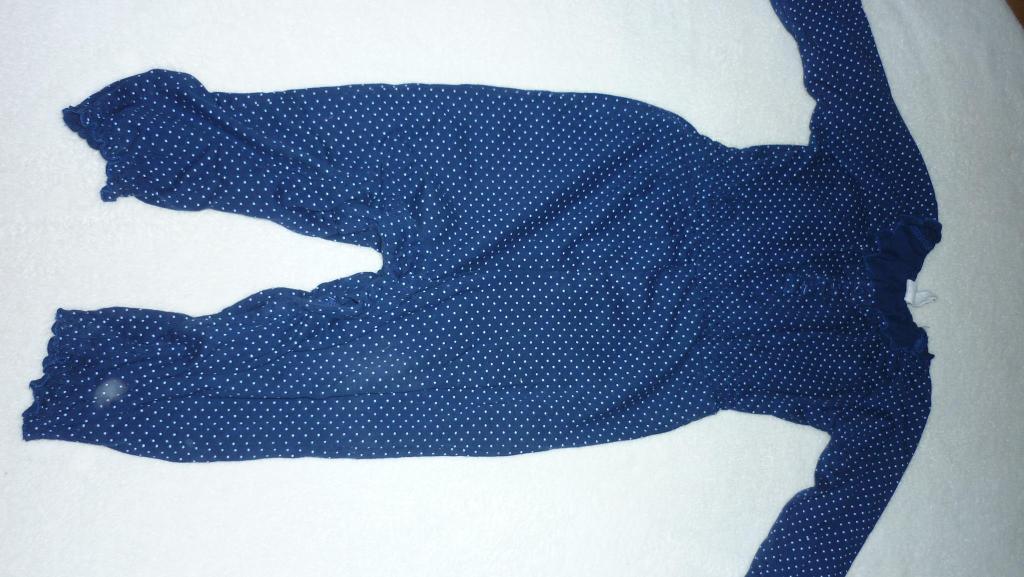 Niebieski kombinezon spodnium H&M roz. 86.
