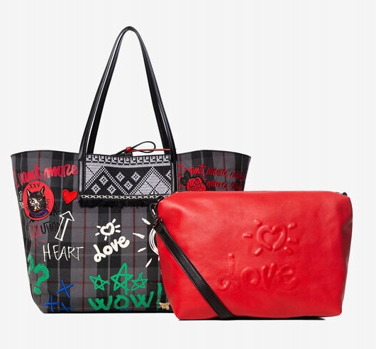 DESIGUAL MONDAY DWUSTRONNA TOREBKA SHOPPER T377