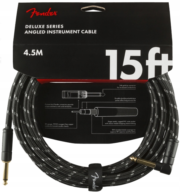 FENDER DELUXE 15 ANGL INST CABLE BTW KABEL 4.5m
