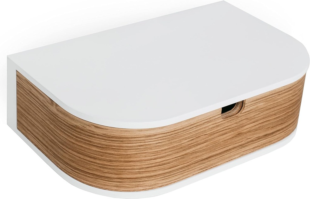 Valiai wisząca półka z szufladą Biała Dąb