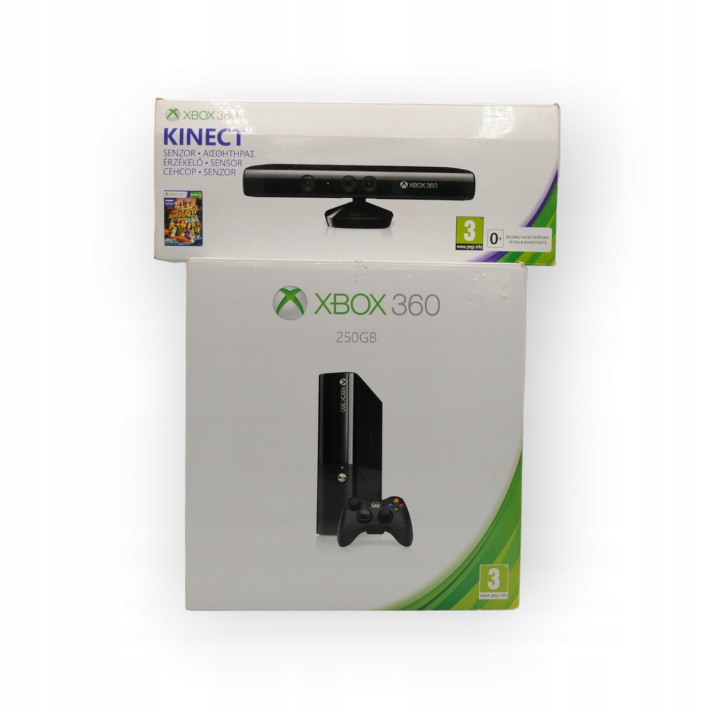 Konsola Microsoft Xbox 360 E 250 GB Kinect 1 pad