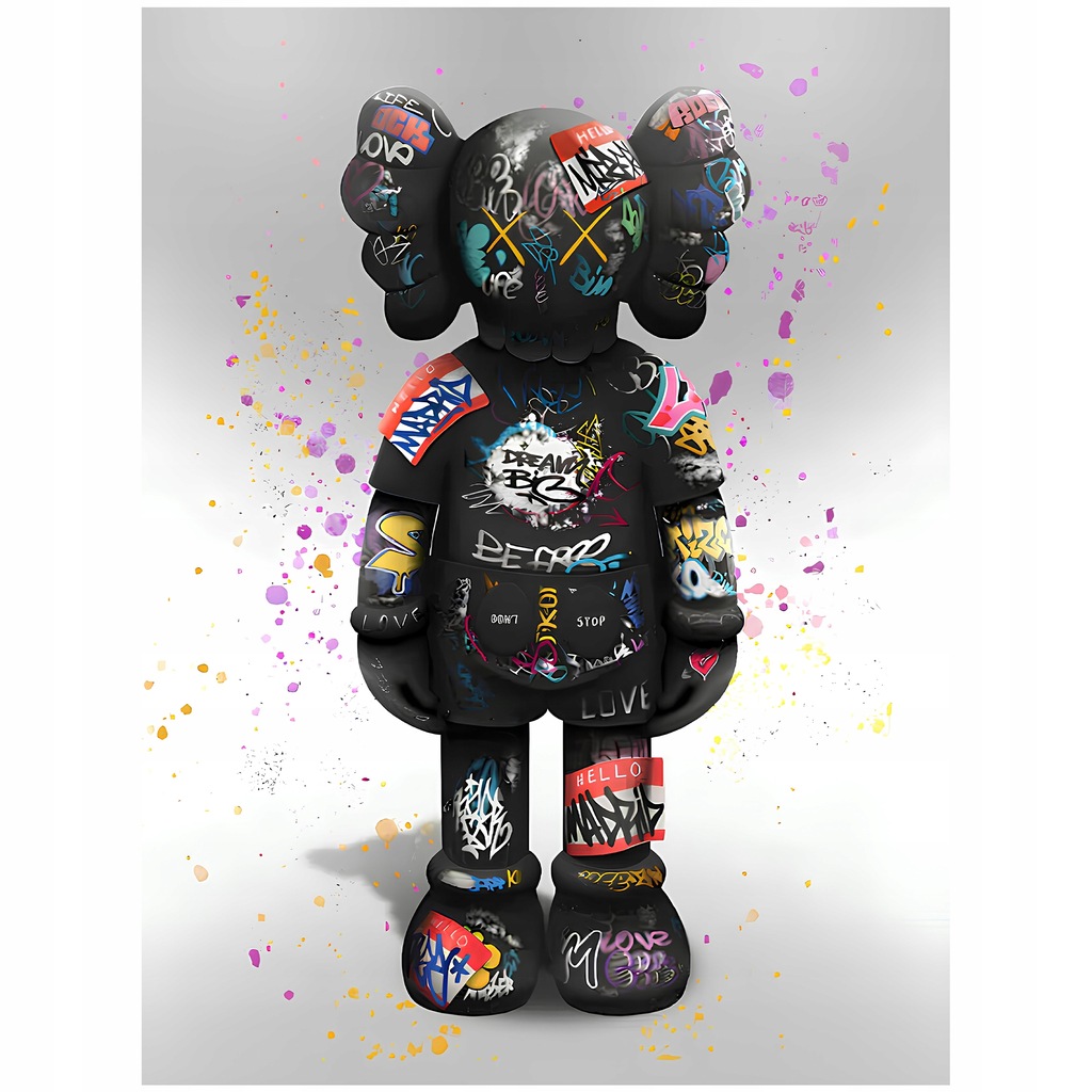Plakat 80x60 STREETWEAR kaws nike bape dior prada kultura azja walentynki
