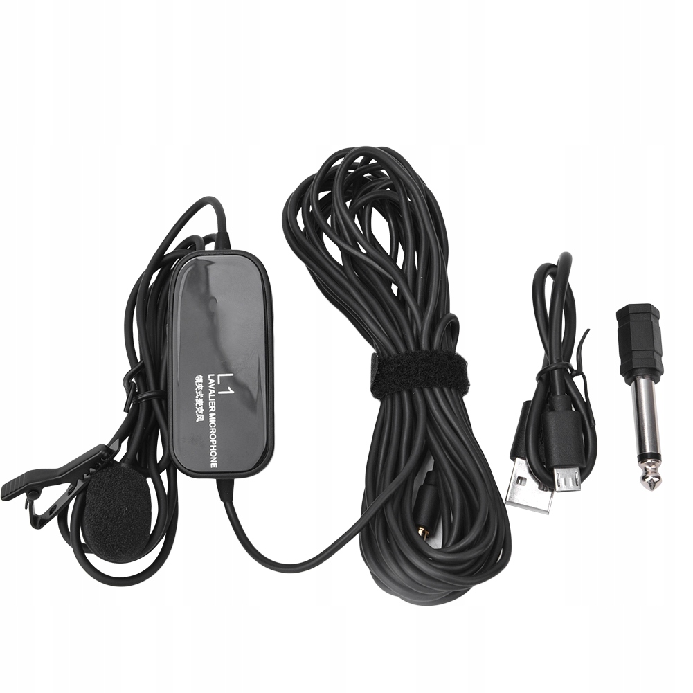 Minimikrofon z klipsem Lavalier do telefonu DSLR