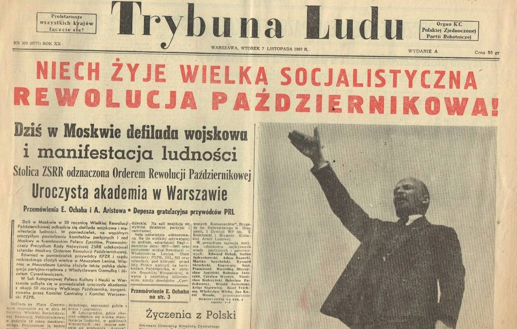 Trybuna Ludu 1967 - 50 rocznica rewolucji paździer