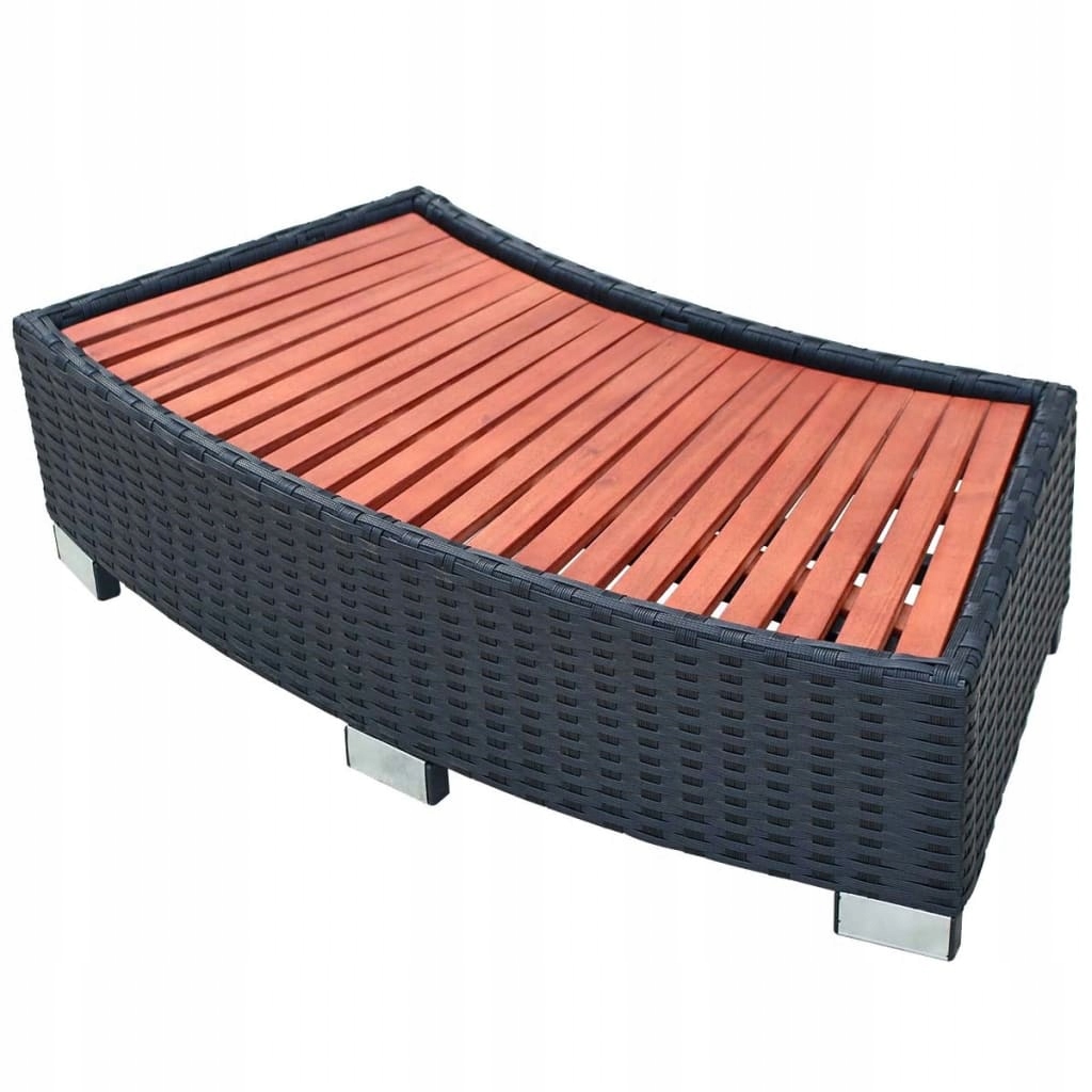 Stopień do spa 92 x 45 x 25 cm, polirattanowy, cza