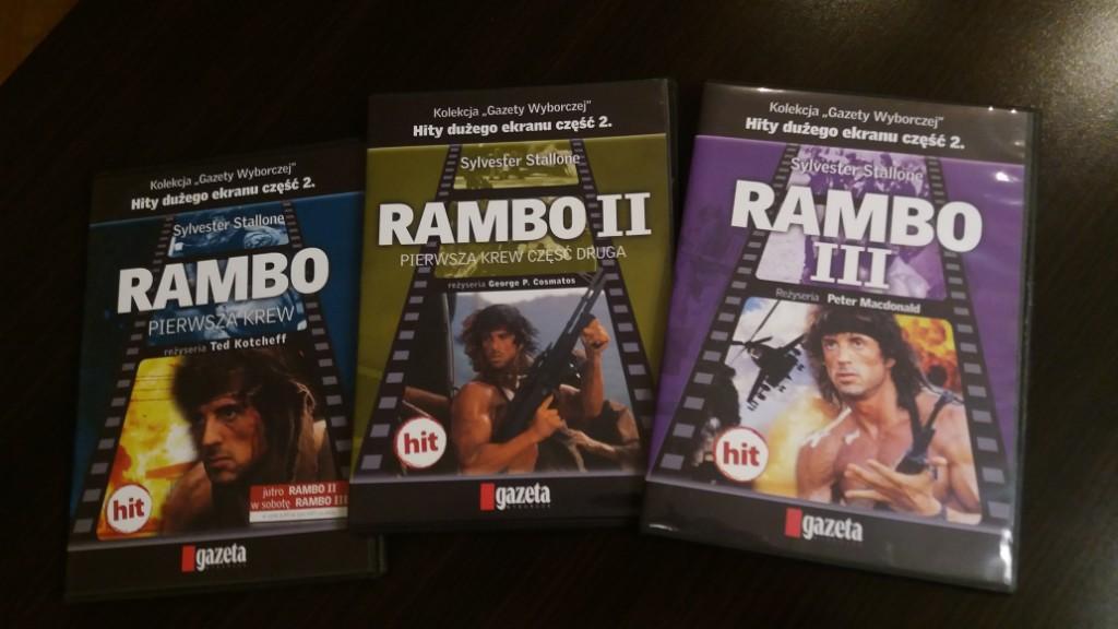 RAMBO, RAMBO II i RAMBO III - 3 filmy DVD