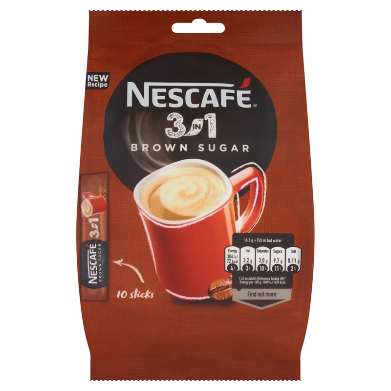 NESCAFE 3in1 Brown Sugar 10x16.5g