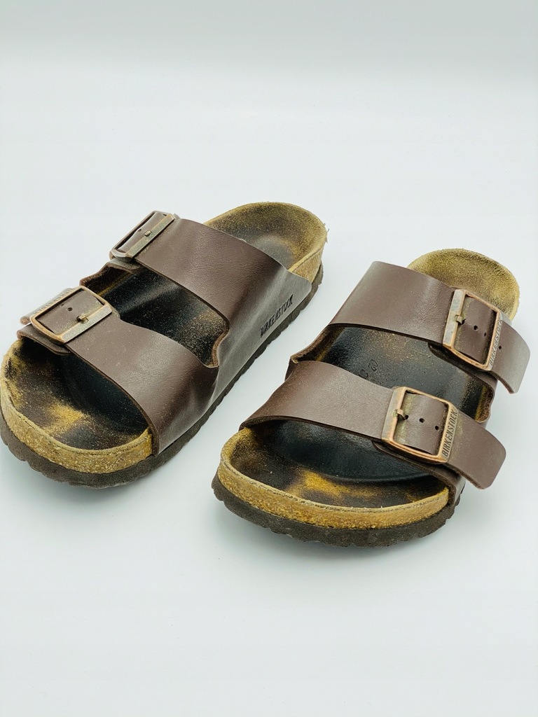 kapcie birkenstock arizona klapki brązowe 40