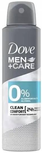 DOVE Men Clean Comfort antyperspirant w sprayu dla mężczyzn 150 ml