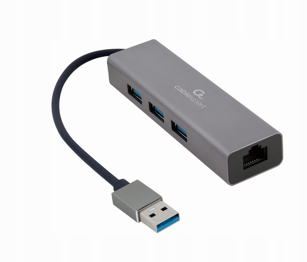 Gembird Adapter USB-AM to Lan GbE Hub 3xUSB 3.0