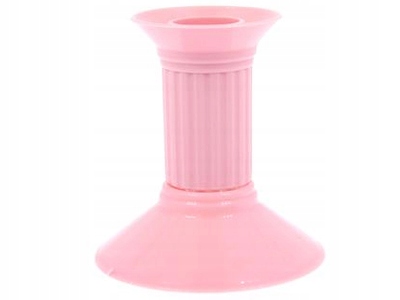 Świecznik różowy do świec stożkowych na stół