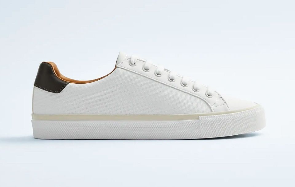 ZARA BIAŁE SPORTOWE BUTY SNEAKERSY SZNUROWANE 44