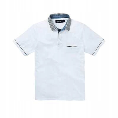 Black Label SO60903 Koszulka Męska Polo Biała 3XL