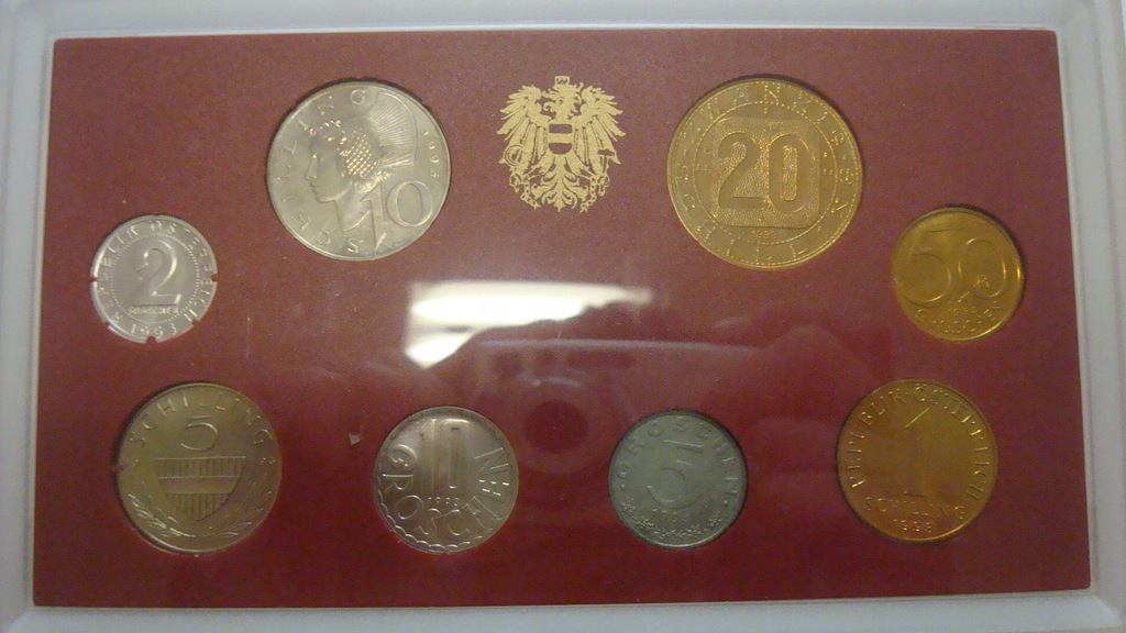 Zestaw 8 monet Austria 1993