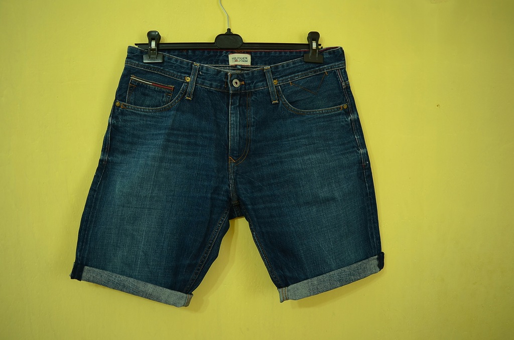 TOMMY HILFIGER SPODENKI BERMUDY JEANS PREMIUM _ 34