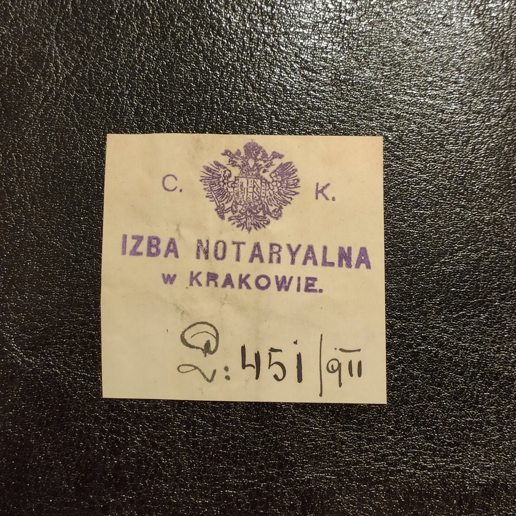 Izba Notaryalna w Krakowie C.K. Stempel