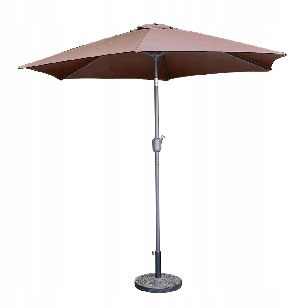 Parasol ogrodowy plażowy łamany śr.270 cm mokka