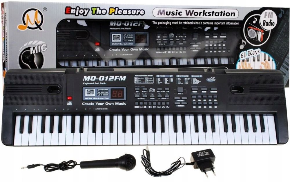 KEYBOARD ORGANY dla DZIECI z MIKROFONEM + RADIO FM