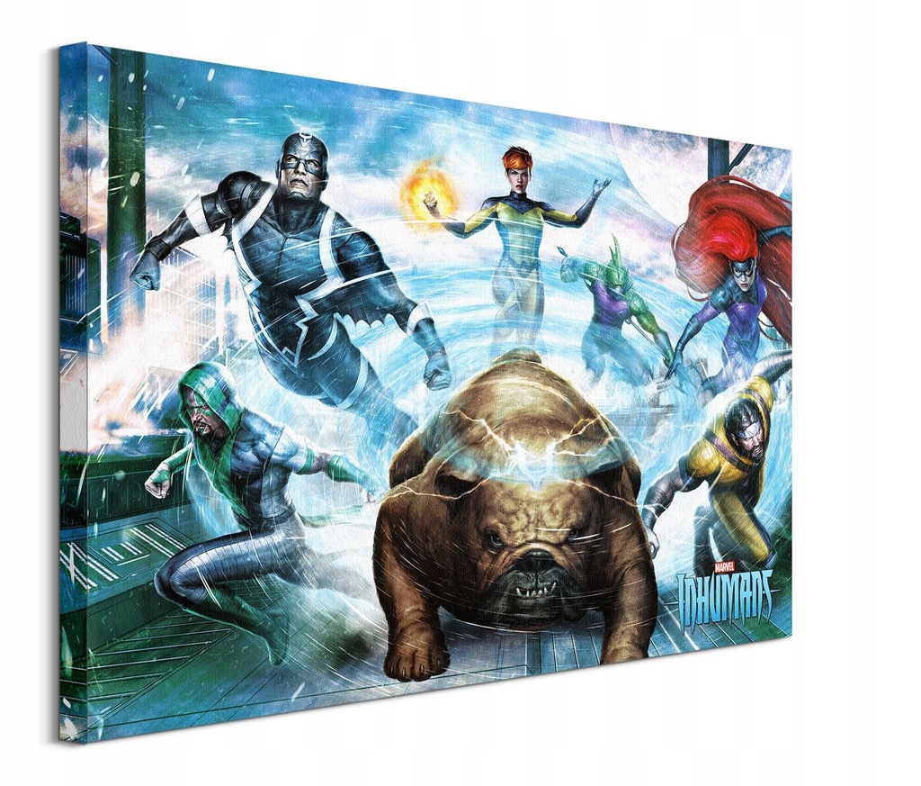 Marvel Inhumans Team Lockjaw Obraz płótno 80x60 cm