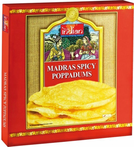 Indyjskie placki papadam, pikantne 112g