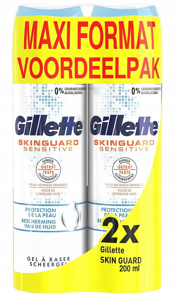 Gillette Skinguard Sensitive Pianka Golenia 2x200