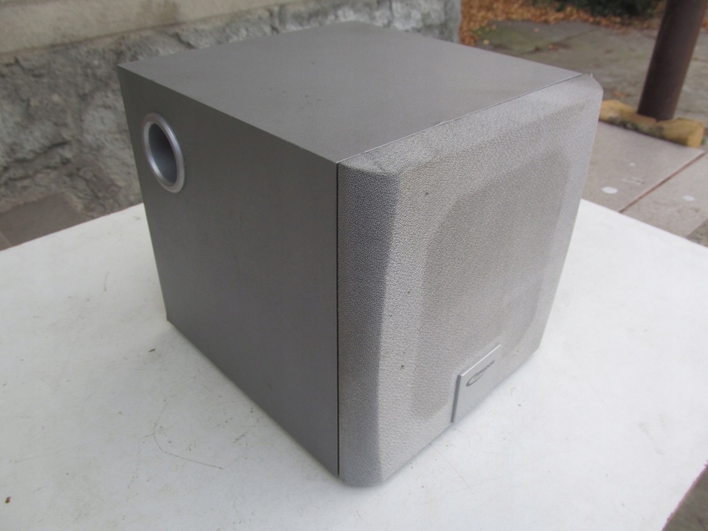 Subwoofer TYPHOON. Sprawny, srebrny głośnik basowy 12153804465