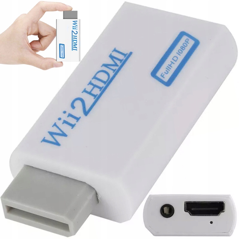 ADAPTER PRZEJŚCIÓWKA KONWERTER Wii do HDMI BIAŁA 1080p