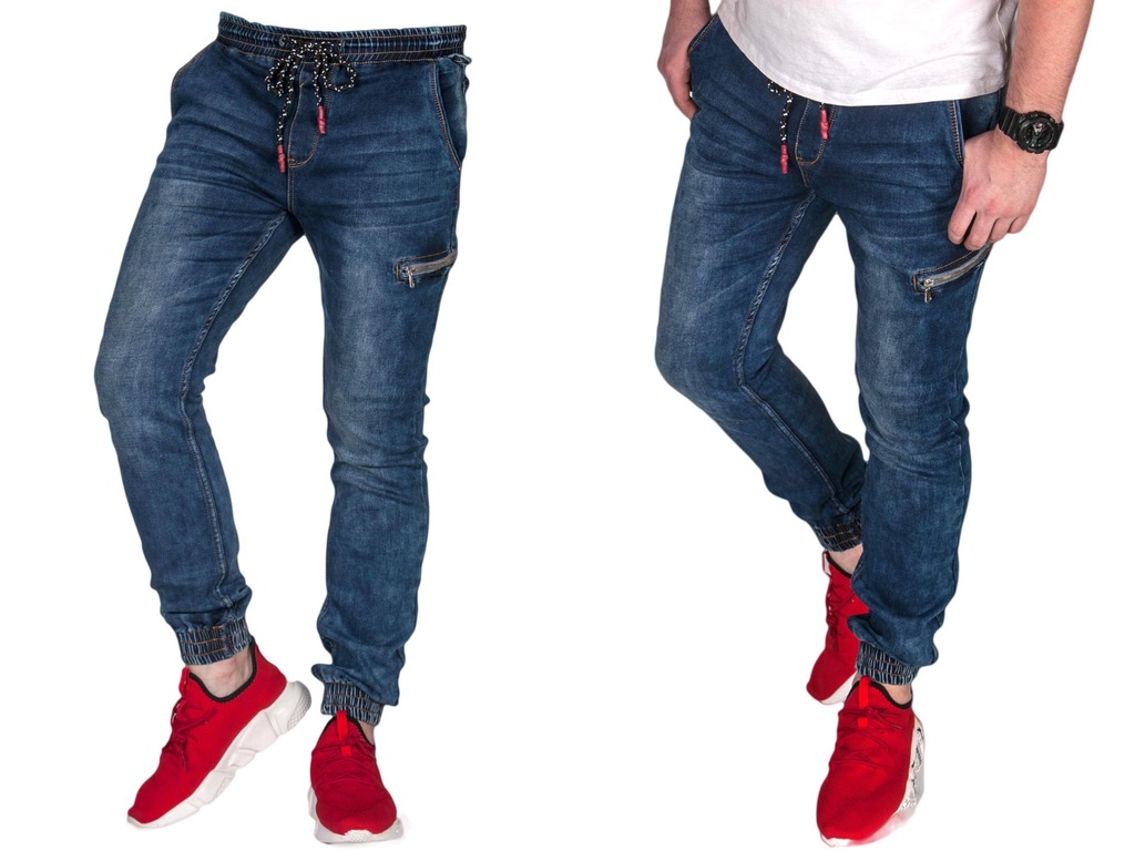 Spodnie Jeansowe joggery T795-1 fashionmen2 r. 30