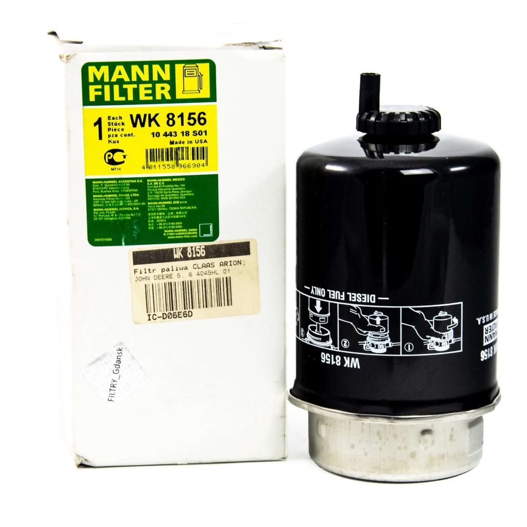 Filtr paliwa MANN-FILTER WK8156 Claas 530 540