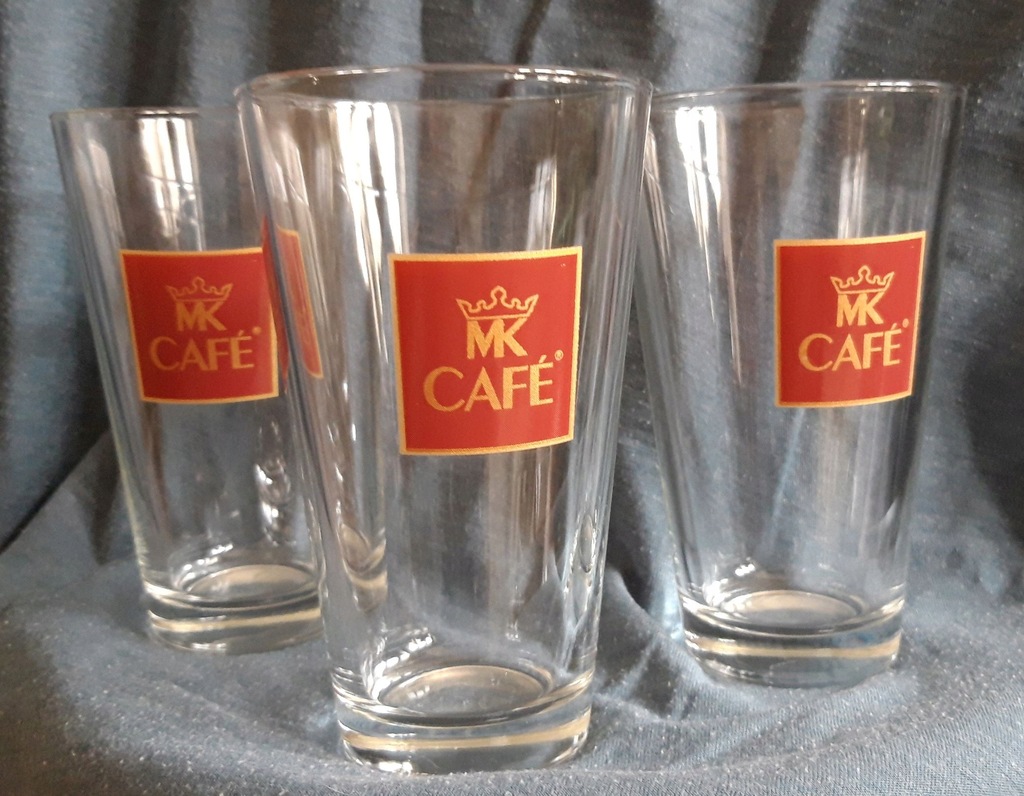 3 szklanki do Caffe Latte z logo MK Cafe