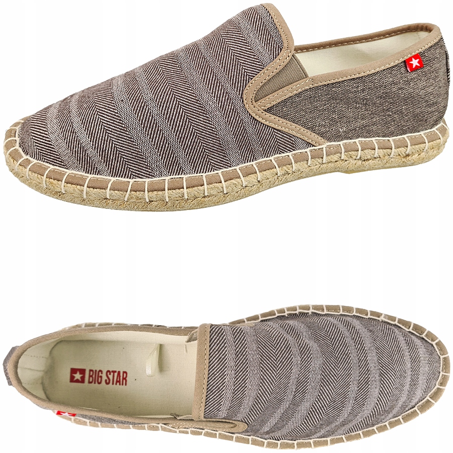 Espadryle męskie Big Star brązowe buty FF174541 40