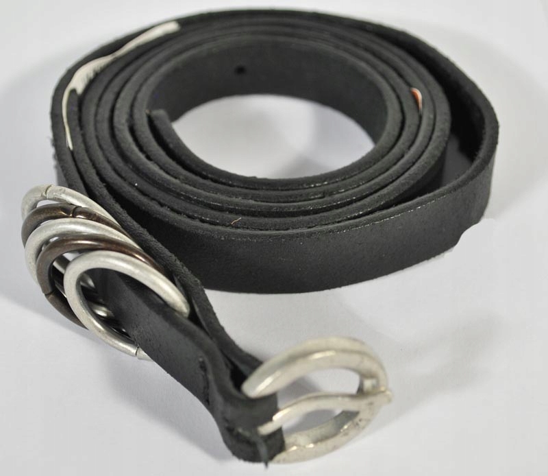 LEE pasek skórzany BLACK leather RING BELT 95