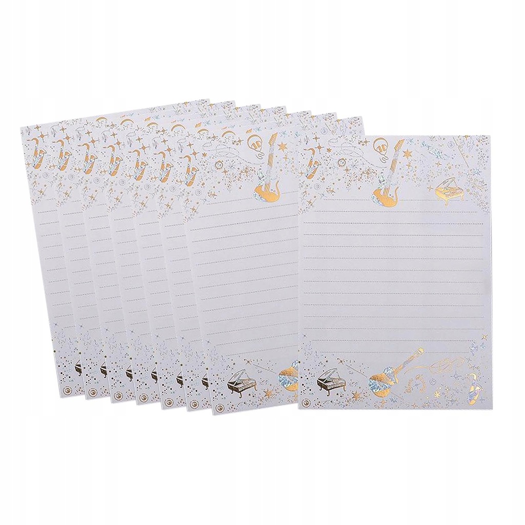 8x Office Message Writing Paper Letter European Style Love Envelope White B