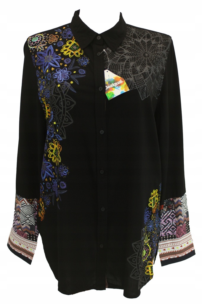 Bluzka koszula DESIGUAL patchwork wiskoza 100% XL