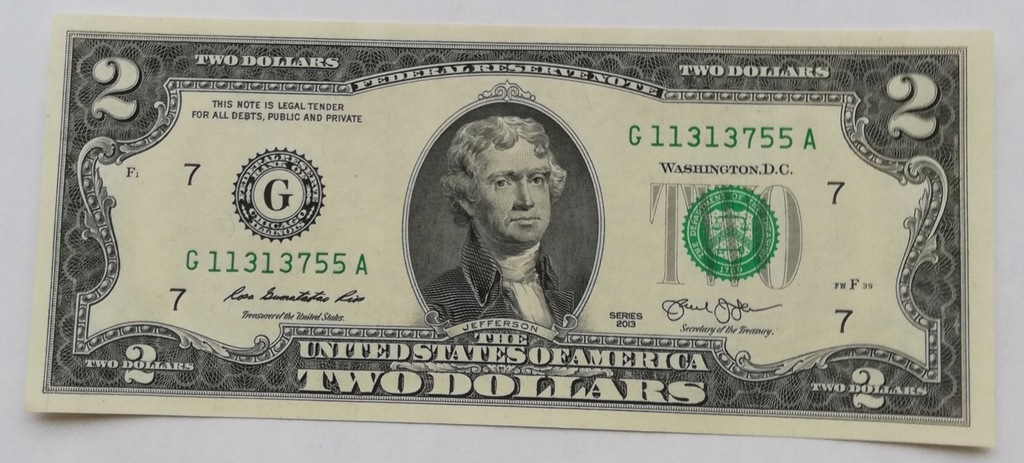 USA 2 dolarów 2013