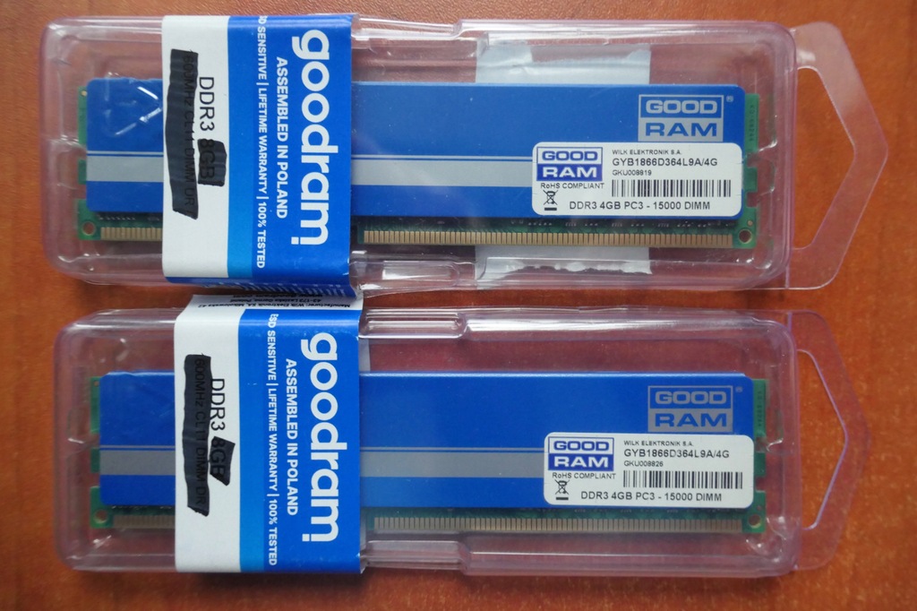 Pamięć RAM DDR3 8GB (2x4) GoodRam Play 1866 CL9 GW
