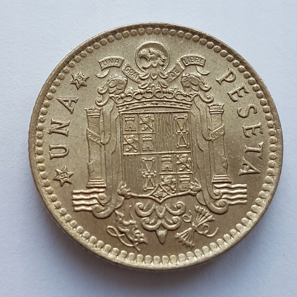 Hiszpania 1 peseta 1975r.