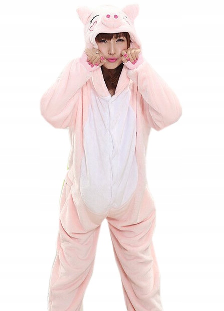 KOMPLET DRESOWY ONESIE KIGURUMI ŚWINKA 2017 L 40