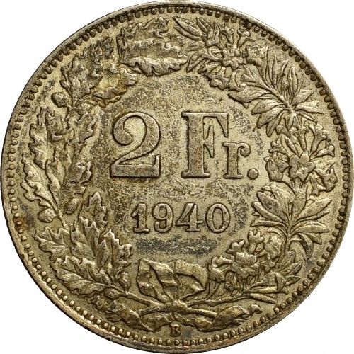 39. Szwajcaria, 2 franki 1940