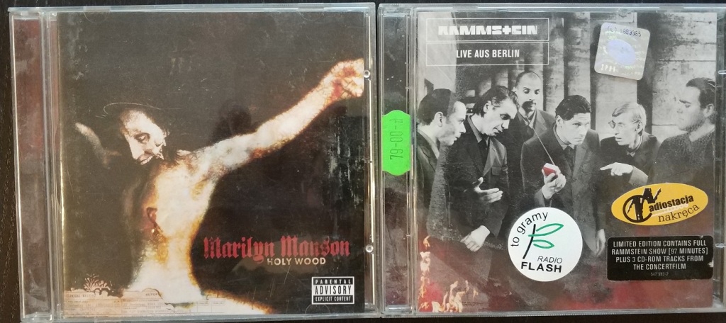 Pakiet 2 płyt CD Rammstein + Manson