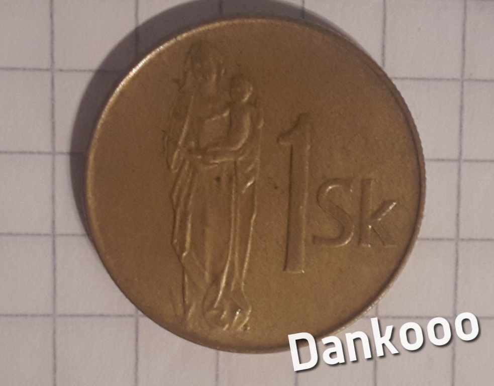 Monety Europy Słowacja 1 Korona 1993