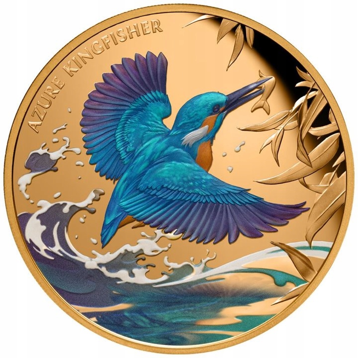 Azure Kingfisher kolor 1 uncja Złota 2023 Proof