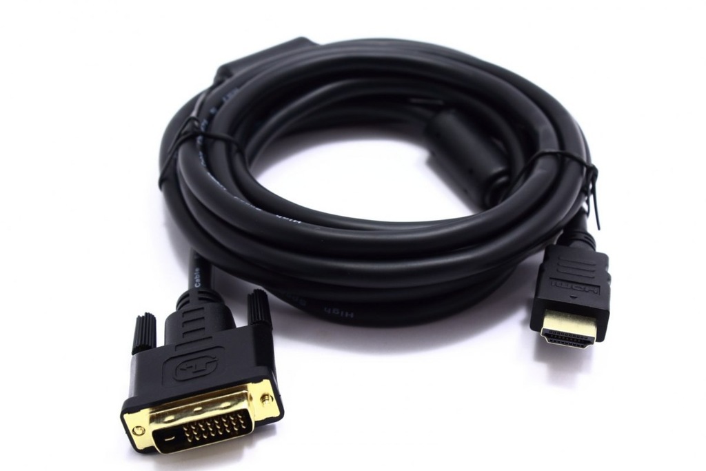 KABEL HDMI - DVI Z FILTRAMI VITALCO ZŁOTY 24+1 3M