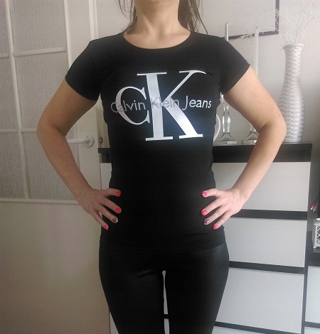 Koszulka Calvin Klein T-shirt damski czarny XL