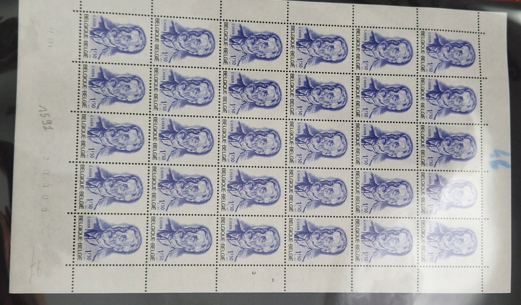 #46 ARKUSZ BELGIA CZYSTY